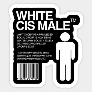 White CIS Male - LGBTQ (LGBT) - Hetero Marxist Liberal Sticker